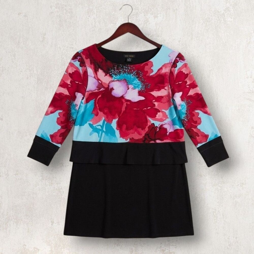 Eva Varro Watercolor Floral Tunic Top